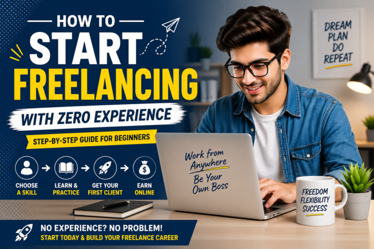 How to Start Freelancing with Zero Experience (Step-by-Step Guide for Beginners)