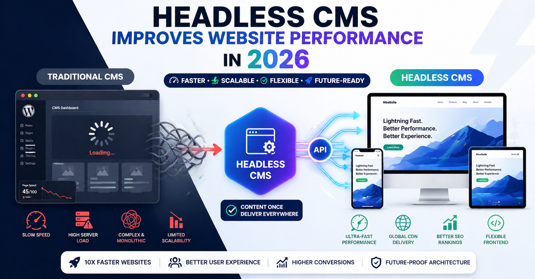 Headless CMS improves website performance in 2026