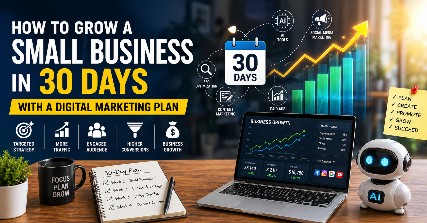 How to Grow a Small Business in 30 Days with a Digital Marketing Plan