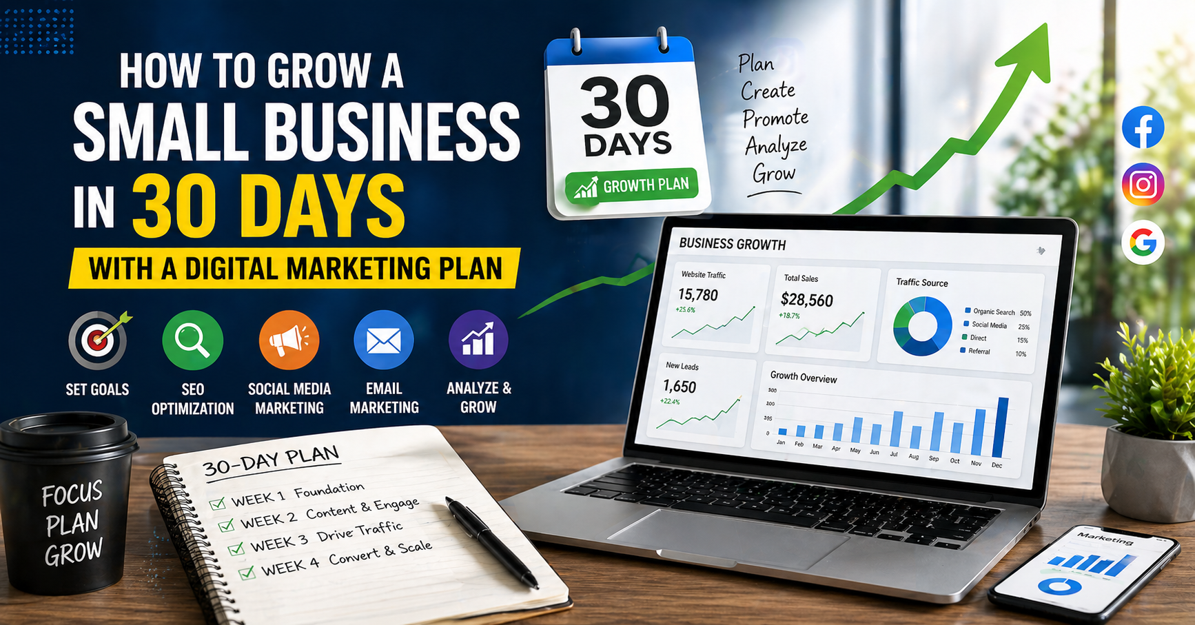 How to Grow a Small Business in 30 Days with a Digital Marketing Plan