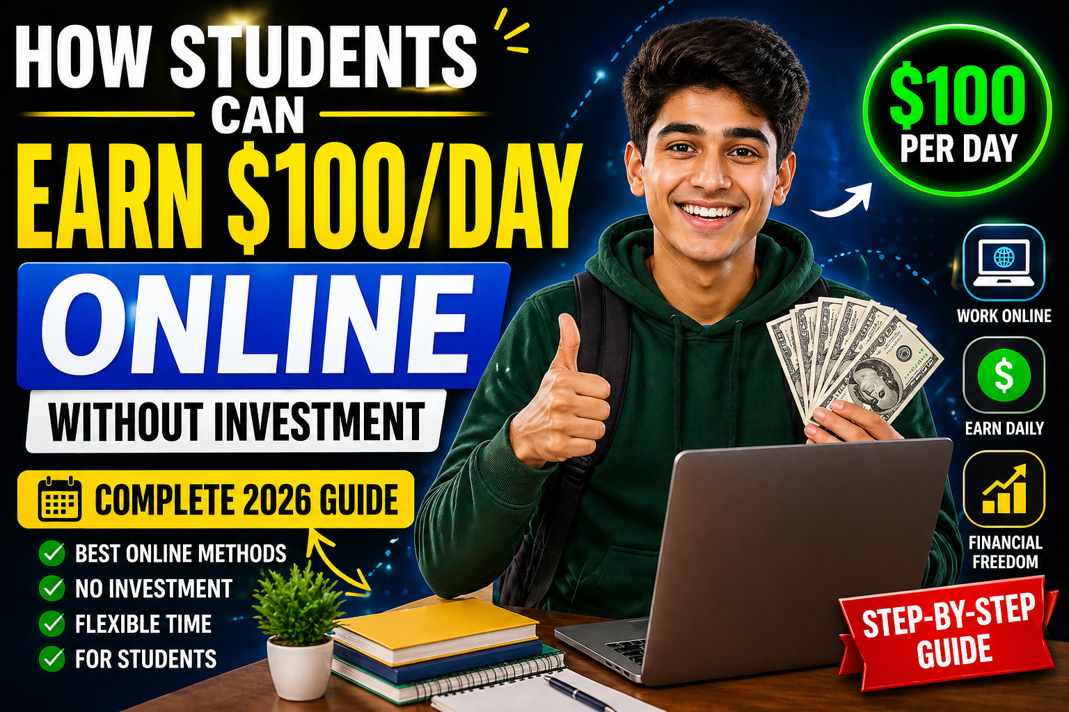 How Students Can Earn $100/Day Online Without Investment