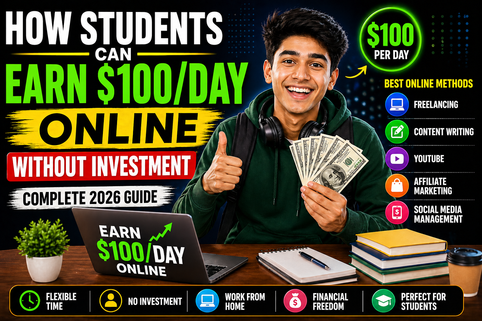 How Students Can Earn $100/Day Online Without Investment