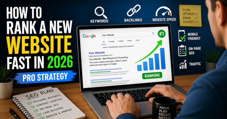 How to Rank a New Website Fast in 2026 (Pro Strategy)