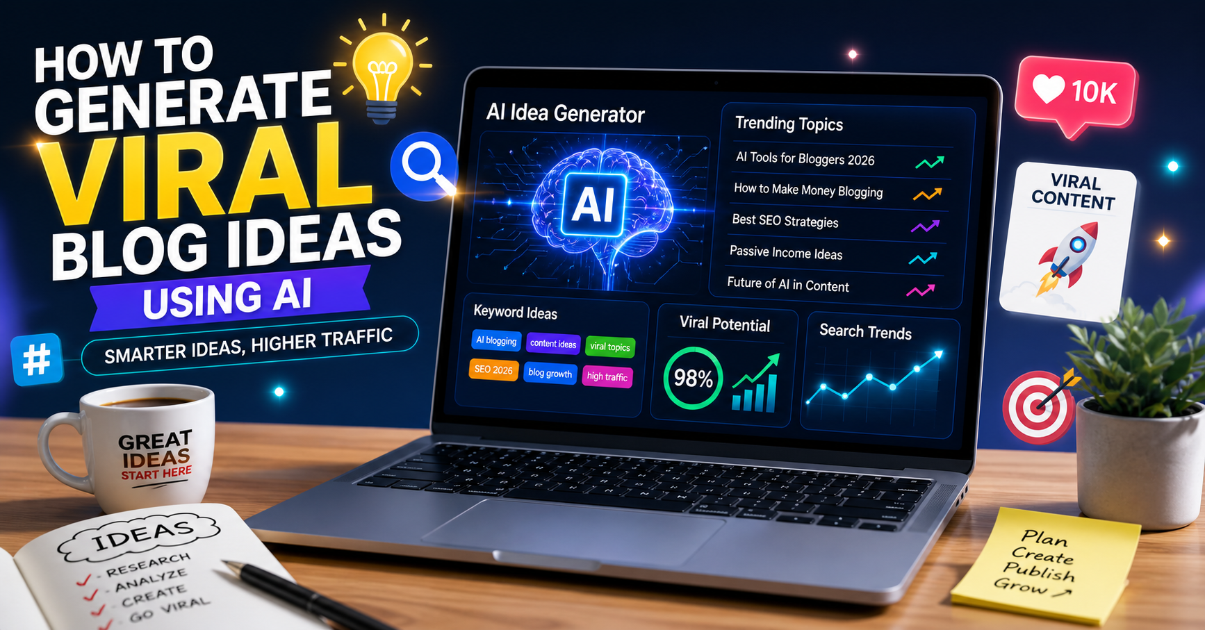 How to Generate Viral Blog Ideas Using AI in 2026: Complete Step-by-Step Guide
