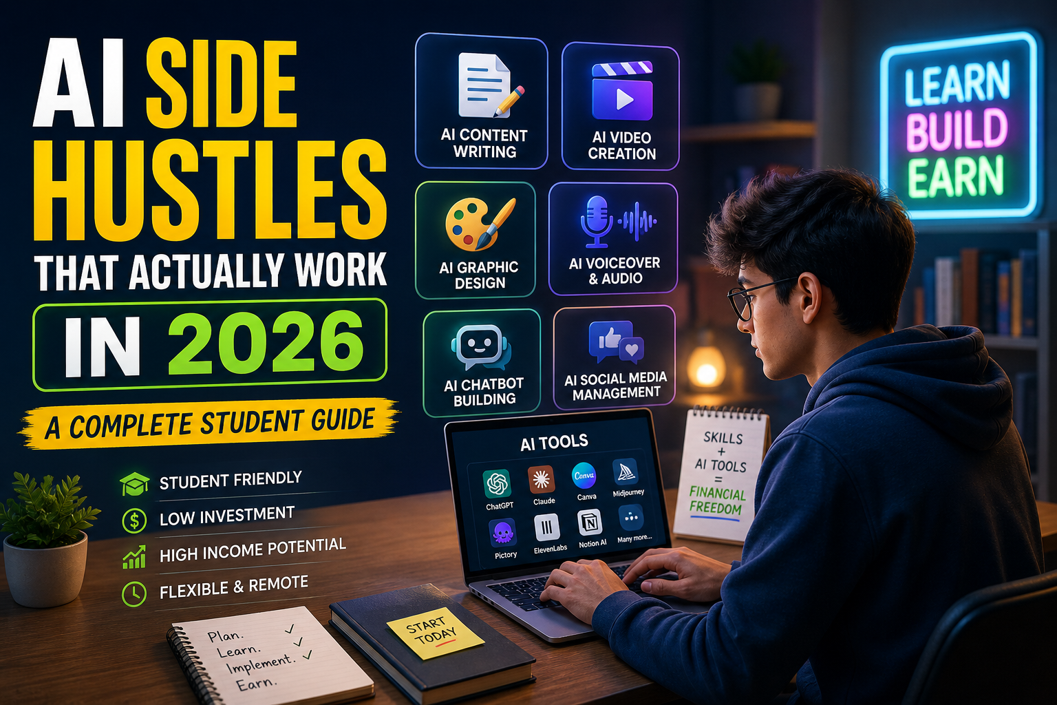 AI Side Hustles That Actually Work in 2026: A Complete Student Guide