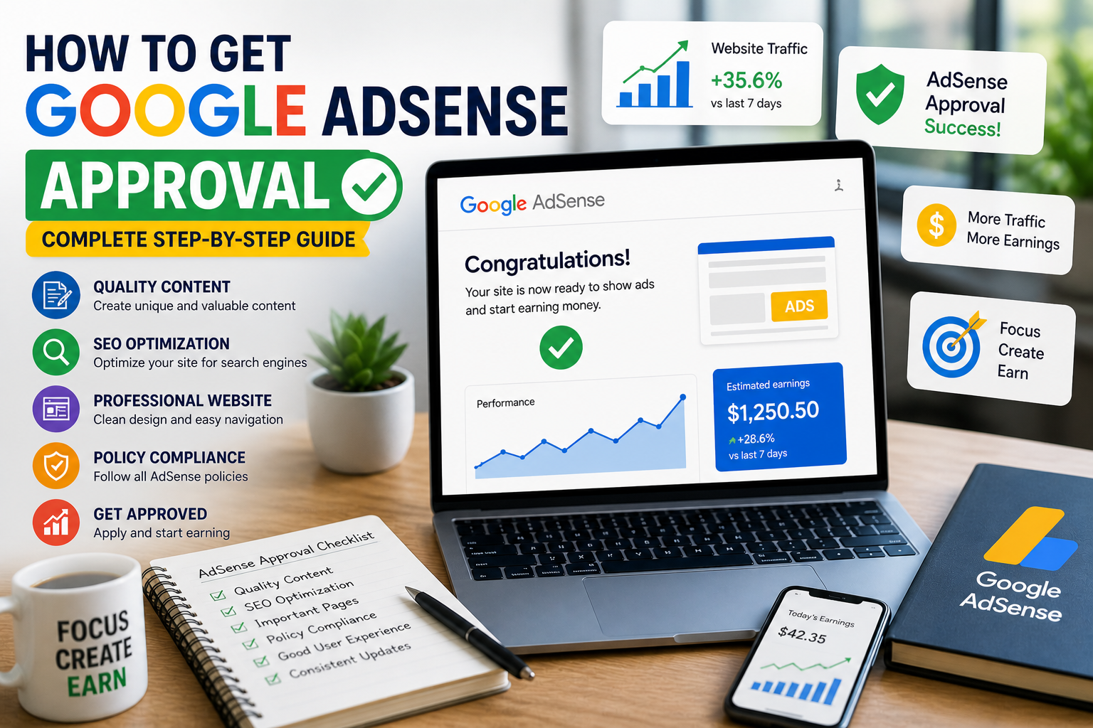 How to Get Google AdSense Approval: The Complete Beginner’s Guide